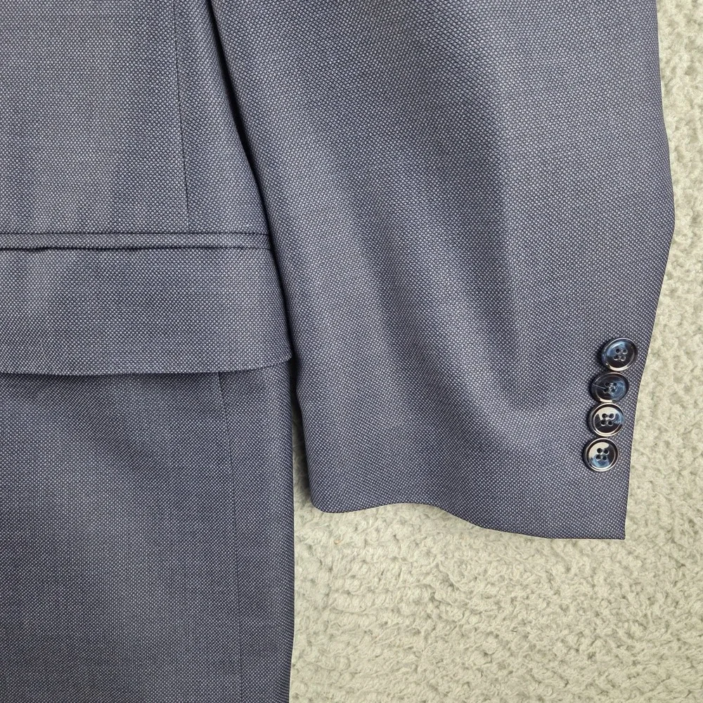 Peter Millar Blazer Sport Coat Jacket 2-Button‎ Laine Wool Mens 46R Blue